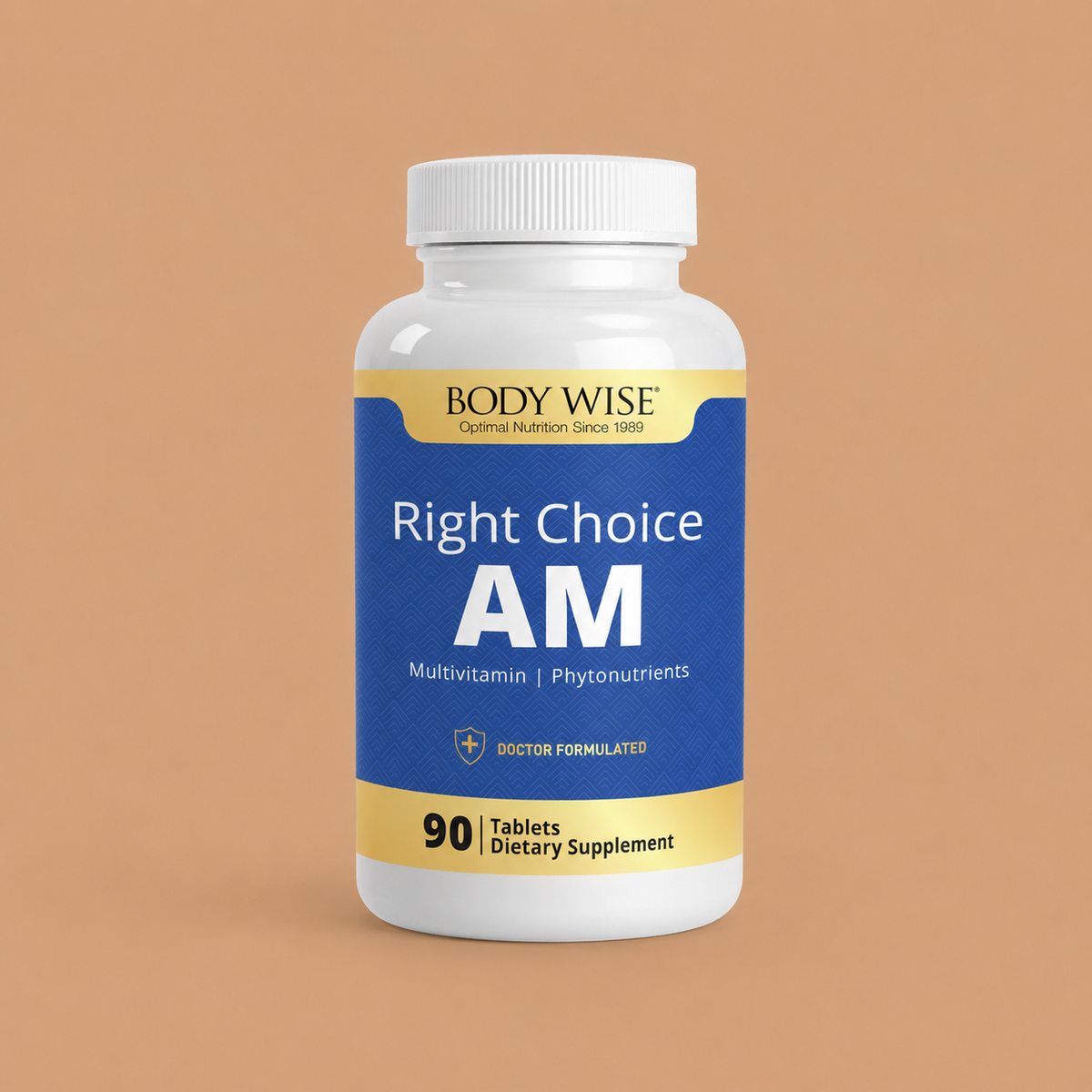 Right Choice AM supplement bottle by Body Wise