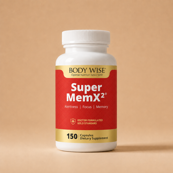 Super MemX2 supplement bottle by Body Wise