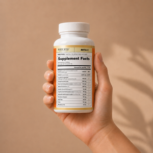 Beta C bottle back label