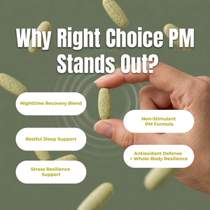 Right Choice PM supplement facts infographic