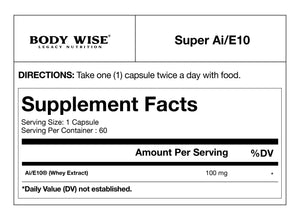 Super Ai/E10 bottle front label