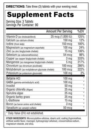 Right Choice PM supplement facts label